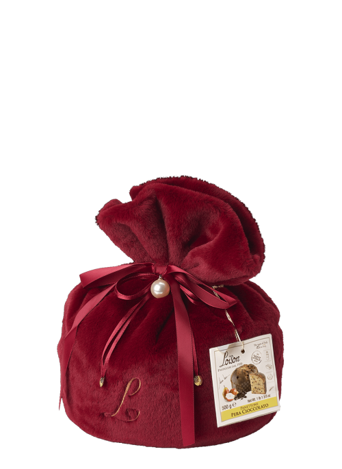 Panettone Pera e Cioccolato Loison Coccola Sacchetto Rosso