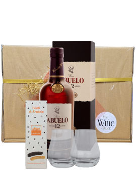 Box Degustazione Rum Abuelo 12 e Filetti di arancio Maglio