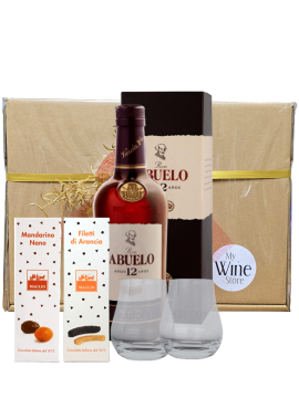 Box Degustazione Rum Abuelo 12 - Filetti di arancio e Filetti di Mandarino nano Maglio