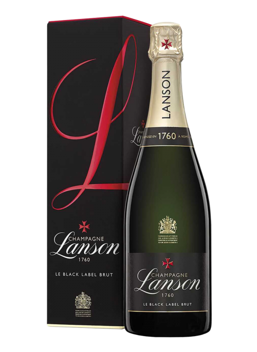 Champagne Brut Black Label Lanson with case