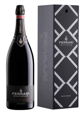 Ferrari Maximum Blanc De Blancs Jeroboam con cofanetto di legno