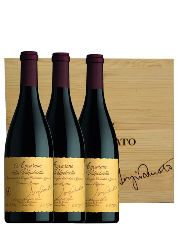 Verticale Amarone Riserva Sergio Zenato con cassa di legno