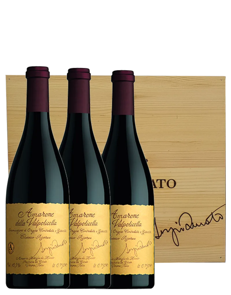Verticale Amarone Riserva Sergio Zenato con cassa di legno