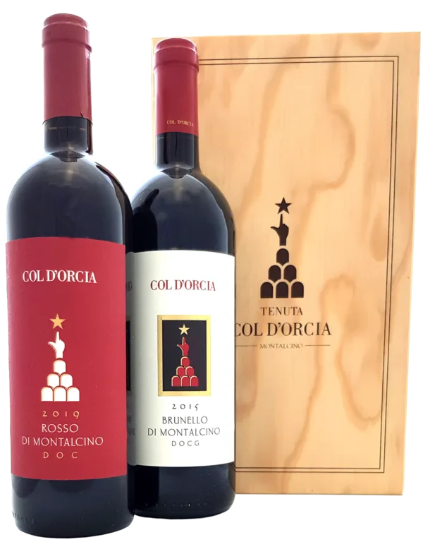 Brunello e Rosso di Montalcino in cassetta di legno
