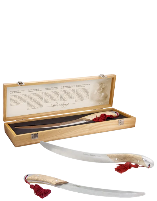 Sciabola Champagne con Cassetta in Legno