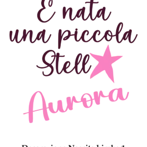 Personalizzazione bottiglia Nascita Bimba
