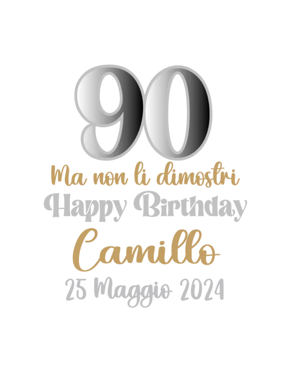 90 Non li dimostri