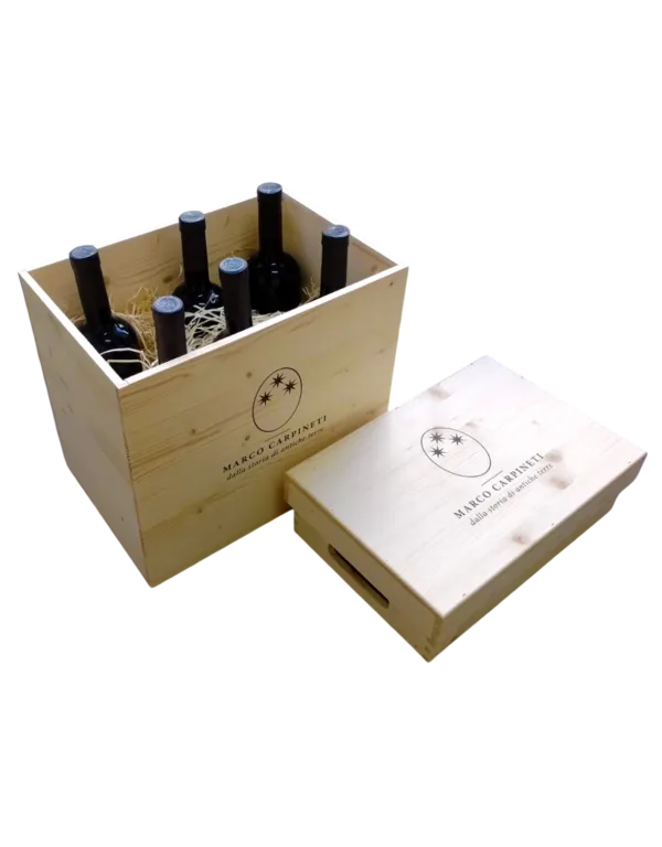 Cassetta Regalo in legno Marco Carpineti 6 Bottiglie 2019