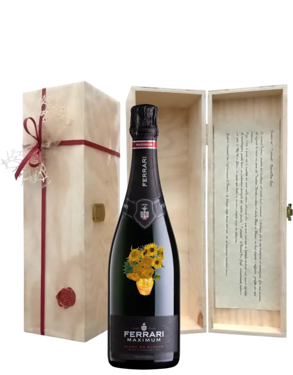 Ferrari Maximum Blanc De Blancs Vaso con Dodici Girasoli